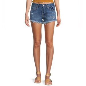 FREE People Loving Good Vibrations High-Rise Distressed Shorts